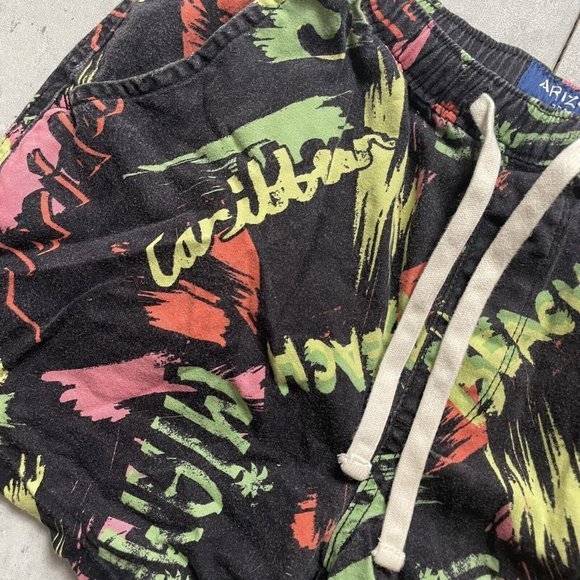 Vintage Arizona Jean Co Board Shorts Flex Deck Size M Drawstring Swim 4-Pocket - Picture 2 of 10